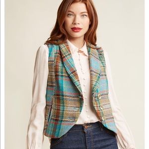 ModCloth Plaid Vest